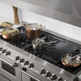 ZLINE 60" Dual Fuel Range, DuraSnow Stainless, RAS-SN-60