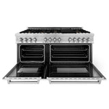 ZLINE 60" Dual Fuel Range In Stainless Steel, Brass Burners, RA-BR-60