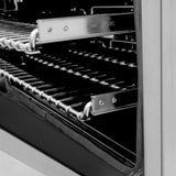 ZLINE 60" Dual Fuel Range, Snow Stainless, Brass Burners, RAS-SN-BR-60