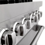 ZLINE 60" Dual Fuel Range, Snow Stainless, Brass Burners, RAS-SN-BR-60
