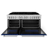 ZLINE 60" Professional Dual Fuel Range with Blue Matte Door, RA-BM-60
