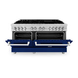 ZLINE 60" Professional Dual Fuel Range with Blue Matte Door, RA-BM-60