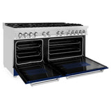 ZLINE 60" Professional Dual Fuel Range with Blue Matte Door, RA-BM-60