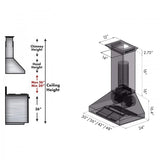 ZLINE 60" Professional Wall Range Hood, Built-in CrownSound® Bluetooth Speakers, 667CRN-BT-60