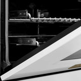 ZLINE 60"Autograph Range Dual Fuel, DuraSnow, White Door,RASZ-WM-60-G