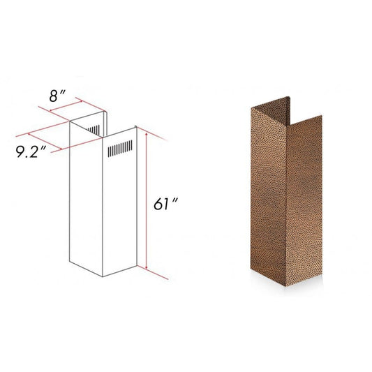 ZLINE 61"  Extended Chimney and Crown, 8KBH-E