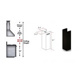 ZLINE 61 in. Wooden Chimney Extension for Ceilings up to 12.5 ft.,KBCC-E