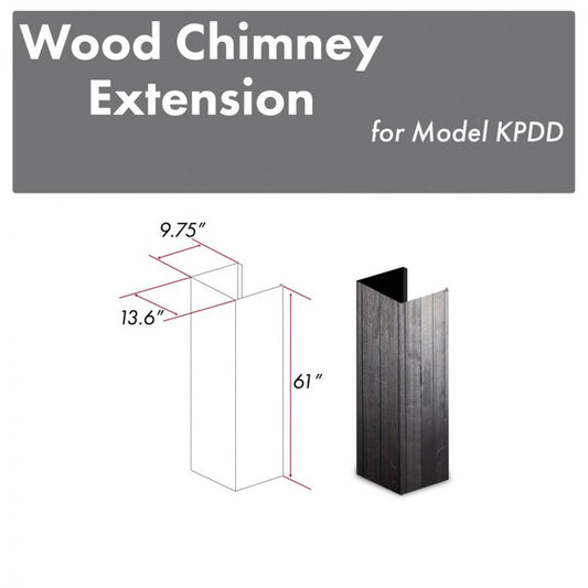 ZLINE 61" Wooden Chimney Extension, Ceilings up to 12 ft. (KPDD-E)