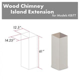 ZLINE 61" Wooden Chimney Extension, Ceilings up to 12.5', KBiTT-E