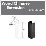 ZLINE 61" Wooden Chimney Extension for Ceilings up to 12', KPCC-E