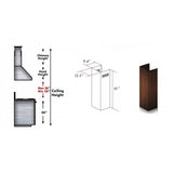 ZLINE 61" Wooden Chimney Extension for Ceilings up to 12.5', KBAR-E