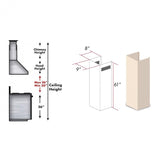 ZLINE 61" Wooden Chimney Extension for Ceilings up to 12.5', KBUF-E