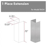 ZLINE 72 in. Extended Chimney and Crown, 8654-E