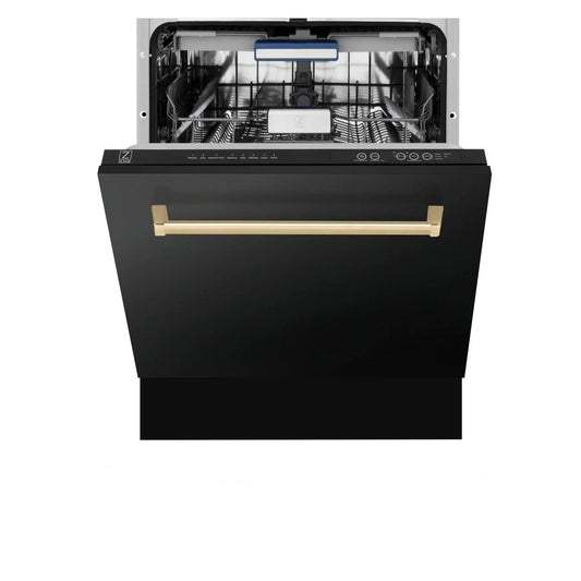 ZLINE Autograph 24" Dishwasher Black Stainless, DWVZ-BS-24-CB