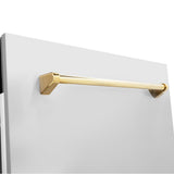 ZLINE Autograph 24" Dishwasher Stainless Door, Gold Handle DWVZ-304-24-G