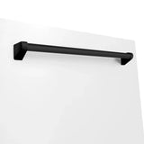 ZLINE Autograph 24" Dishwasher White Door, Black Handle DWMTZ-WM-24-MB