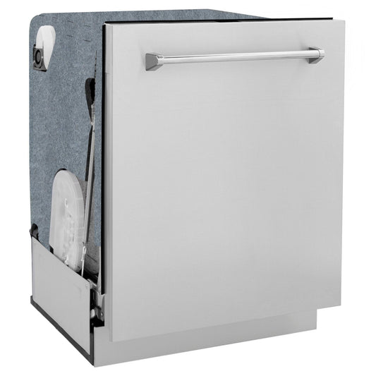 ZLINE Autograph 24" Stainless, Door & Handle Dishwasher, DWMT-304-24