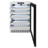 ZLINE Autograph Edition 24 in. Touchstone Dual Zone 44 Bottle Wine Cooler With Panel Ready Glass Door And Polished Gold Handle RWDPOZ-24-G