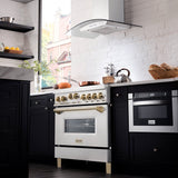 ZLINE Autograph Edition 36" Dual Fuel Range, Gold Accents, RAZ-36-G