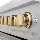 ZLINE Autograph Edition 36" Dual Fuel Range, Gold Accents, RAZ-36-G