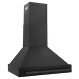 ZLINE Black Stainless Steel Range Hood with Black Stainless Steel Handle - BS655-36-BS