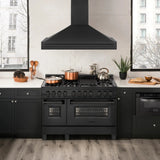 ZLINE Black Stainless Steel Range Hood with Black Stainless Steel Handle - BS655-48-BS