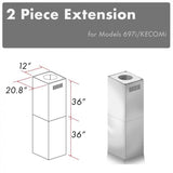 ZLINE Chimney Extension for 10'-12' Ceiling, 2PCEXT-697i/KECOMi