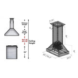 ZLINE 30" Copper Finish Island Range Hood, 655i-CSSSS-30