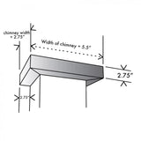 ZLINE Crown Molding #3 for Wall Range Hood, CM3-KB/KL2/KL3