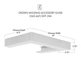 ZLINE Crown Molding 5 for Wall Range Hood, CM5-667/697-304