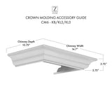 ZLINE Crown Molding #6 for Wall Range Hood, CM6-KB/KL2/KL3