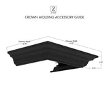 ZLINE Crown Molding Profile 6 Wall Mount RangeHood CM6-BSKEN