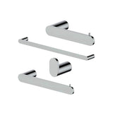 ZLINE Crystal Bay Bathroom Accessories Package with Towel Rail, Hook, Ring and Toilet Paper Holder, 4BP-CBYACC-CH