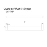 ZLINE Crystal Bay Double Towel Rail CBY-TRD-CH