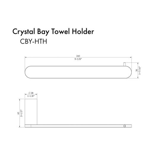 ZLINE Crystal Bay Towel Holder CBY-HTH-PG