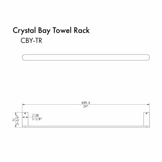 ZLINE Crystal Bay Towel Rail CBY-TR-BN