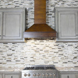 ZLINE 30" Wooden Wall Mount Range Hood in Walnut and Hamilton - Includes Motor 329WH-30