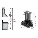 ZLINE 30" Wooden Wall Range Hood, Crown Molding 369WH-30