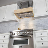 ZLINE 30" Wooden Wall Range Hood, Butcher Block, 681M-RS-30-400
