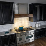 ZLINE 48" Wooden Wall Mount Range Hood Butcher Block, 681W-48