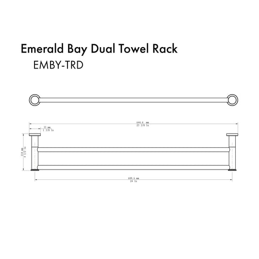 ZLINE Emerald Bay Double Towel Rail EMBY-TRD-CH