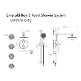 ZLINE Emerald Bay Thermostatic Shower System with Body Jets EMBY-SHS-T3-BN