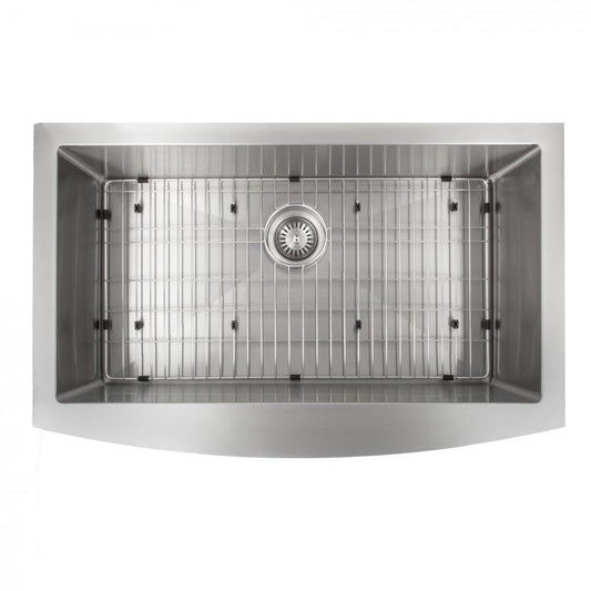 ZLINE Farmhouse 33" Single Bowl Apron Sink, Stainless Steel, SAS-33