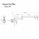 ZLINE Gemini Pot Filler GEM-FPF-BN