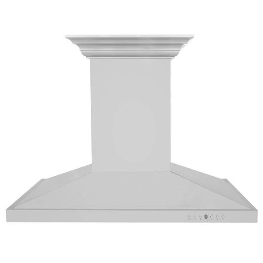 Zline Island Mount Range Hood in Stainless Steel with Built-in ZLINE CrownSound™ Bluetooth Speakers GL2iCRN-BT-42