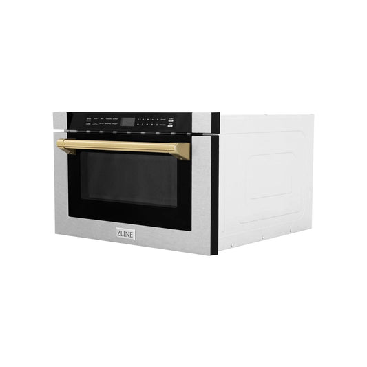 ZLine Microwave Drawer, DuraSnow and Gold MWDZ-1-SS-H-G