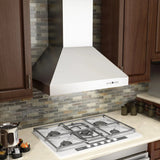 ZLINE Professional Convertible Vent Wall Mount Range Hood in Stainless Steel with Crown Molding 667CRN-30