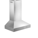 ZLINE Professional Convertible Vent Wall Mount Range Hood in Stainless Steel with Crown Molding 667CRN-30