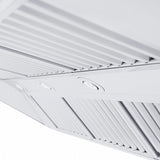 ZLINE Professional Convertible Vent Wall Mount Range Hood in Stainless Steel with Crown Molding 667CRN-42