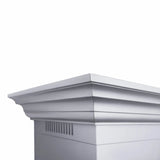 ZLINE Professional Convertible Vent Wall Mount Range Hood in Stainless Steel with Crown Molding 667CRN-48